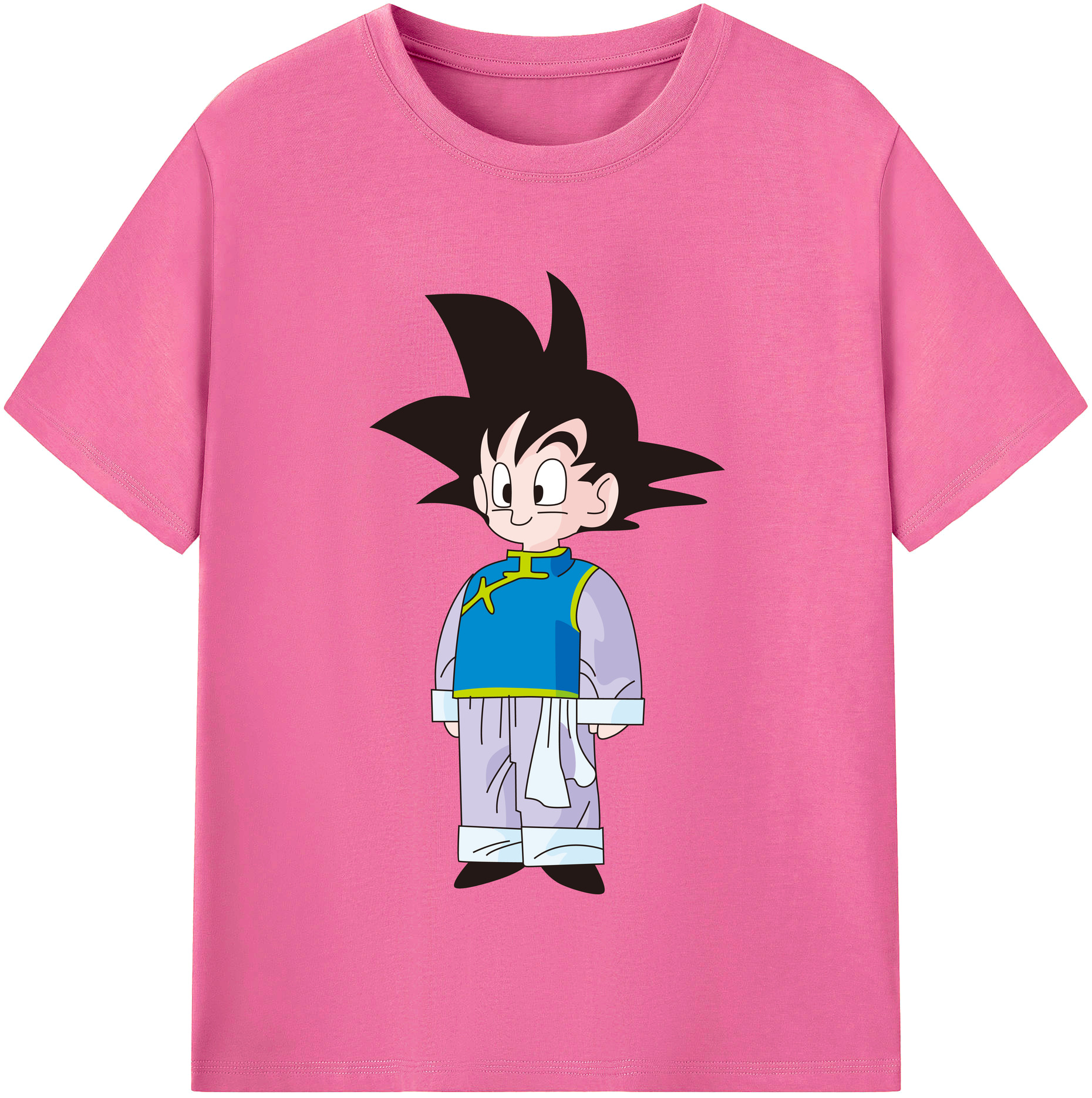 （画像用） ドラゴンボール 孫悟空（そん ごくう）Son Goku カカロット DRAGON BALL Kakarotto レディースカジュアルプリントTシャツ（綿100％）